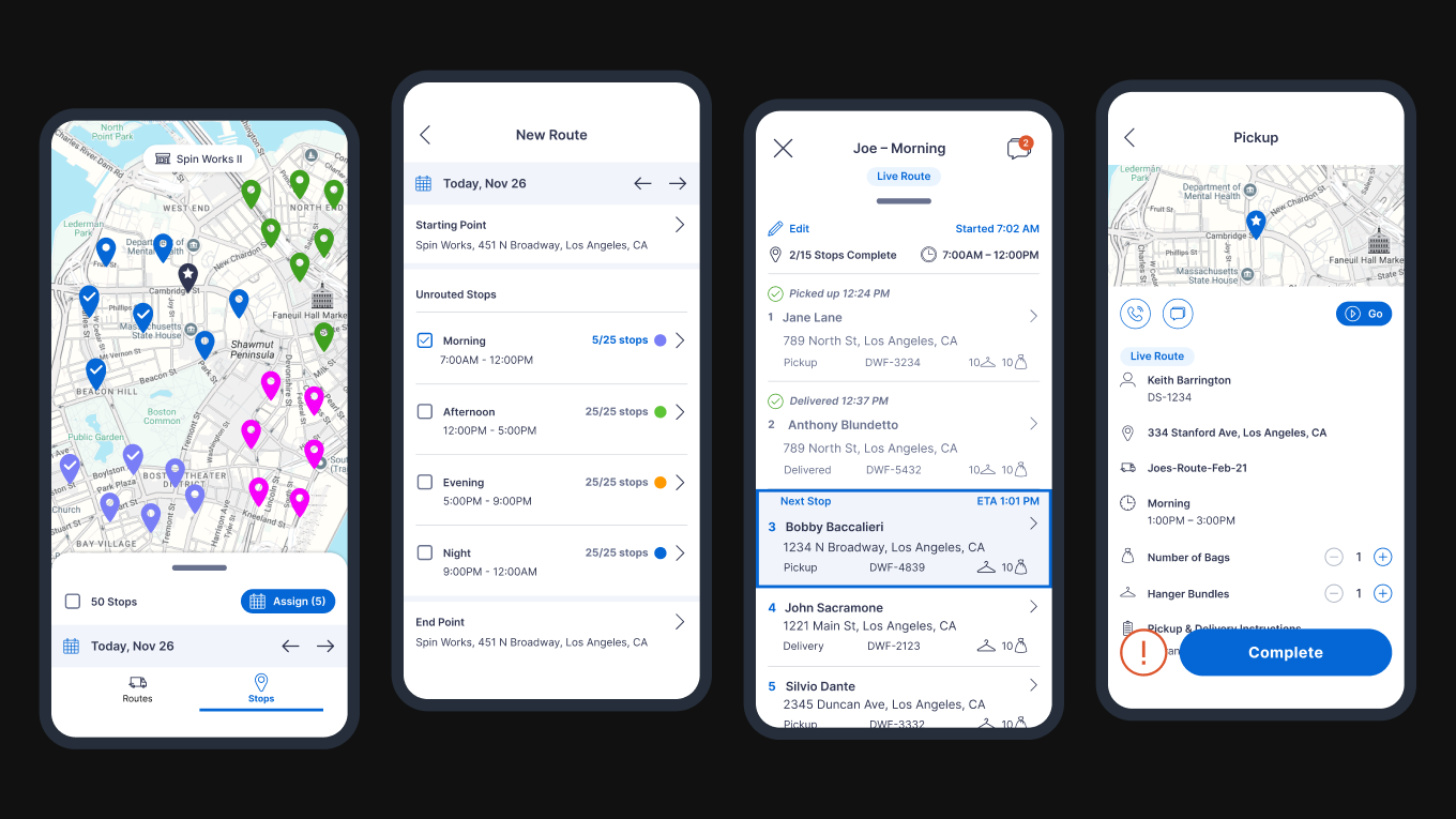 Validated concept screens — mobile and desktop