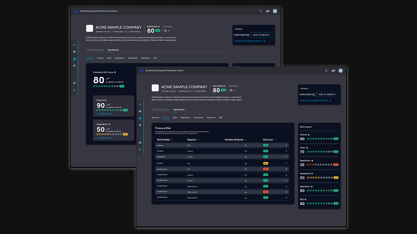 Interos Risk Scorecard — Joe Sioufi